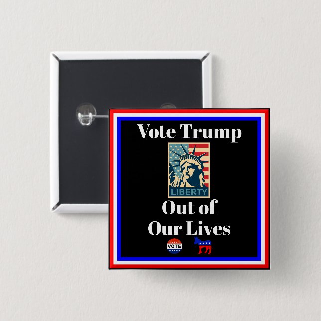 Wählt Trump aus unserem Lives-Button Button (Vorne & Hinten)