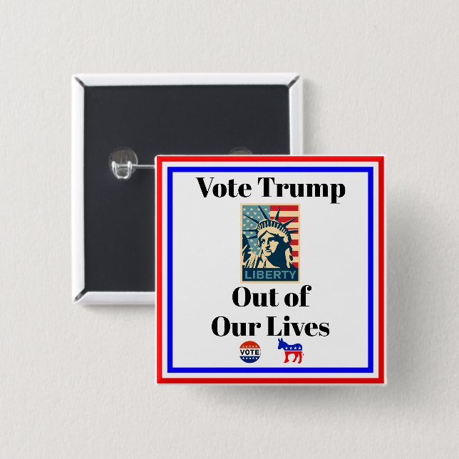 Wählt Trump aus unserem Lives-Button Button (Vorne & Hinten)