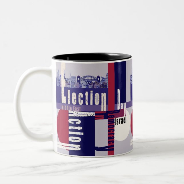 Wahltag Zweifarbige Tasse (Links)