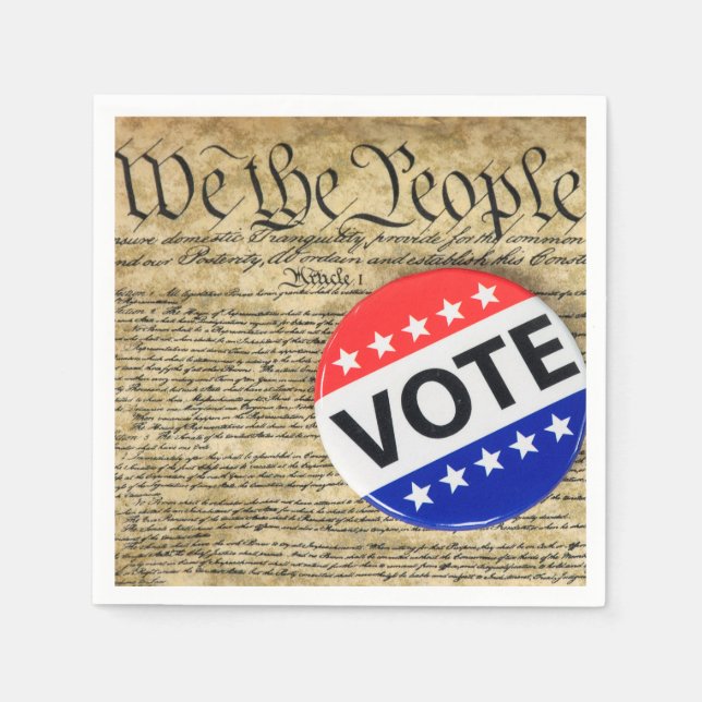Wahltaste auf US-Verfassung Serviette (Vorderseite)