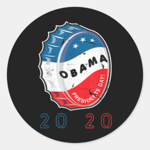 Wahltaste Vintage Lustig Obama Farbige Gestaltung  Runder Aufkleber