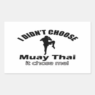 Wählte nicht muay thailändisches rechteckiger aufkleber