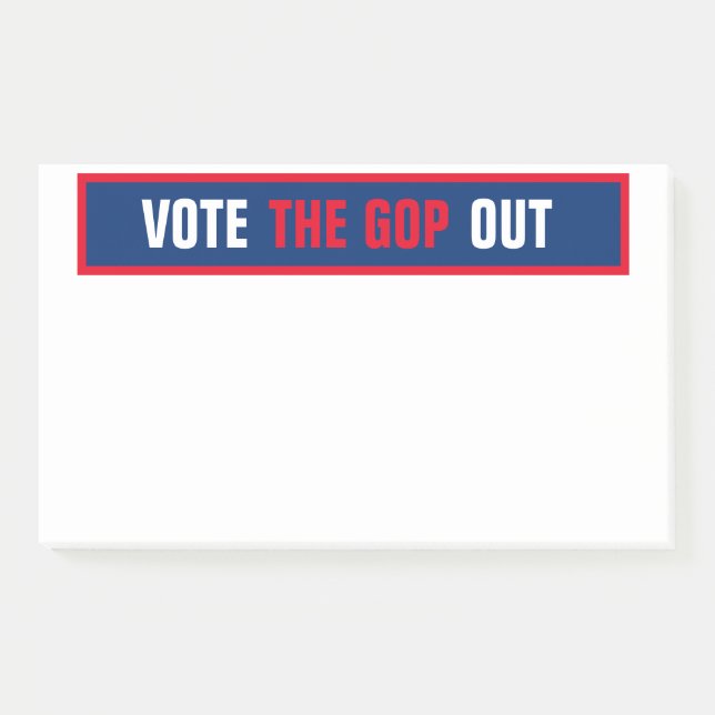 Wahlvorlage für das GOP Out 2020 Post-it Klebezettel (Vorderseite)