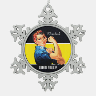 WAHM Power! - Arbeits-zu Hause Mama Schneeflocken Zinn-Ornament