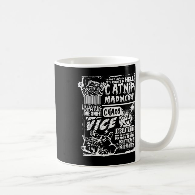 Wahnsinn Funny Cat Geschenke für Katze Lover Katze Kaffeetasse (Rechts)