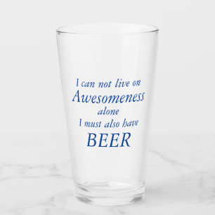 Wahnsinn und BIER Funny Glass Glas