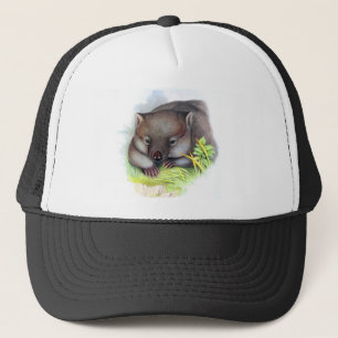 Wahnsinnig niedliche australische Wombat Vintag Truckerkappe