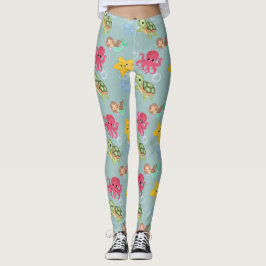 Wahnsinnige Meerjungfrau-Geburtstagsparty Leggings