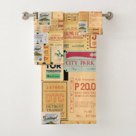 Wahnsinnige phantastische Gestaltung alter Cenima- Badhandtuch Set