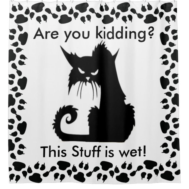 Wahnsinniges Kittmuster Duschvorhang (Vorderseite)