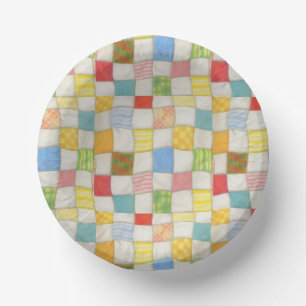 WAHNSINNSDECKEN-PATCHWORK 18 cm Papier-Schalen Pappteller