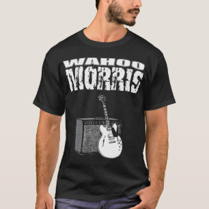 Wahoo Morris T, weiß auf Schwarzem: Gitarre u. T-Shirt