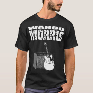 Wahoo Morris T, weiß auf Schwarzem: Gitarre u. T-Shirt
