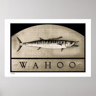 Wahoo Vintage B&W Posters, Prints und Frames Poster