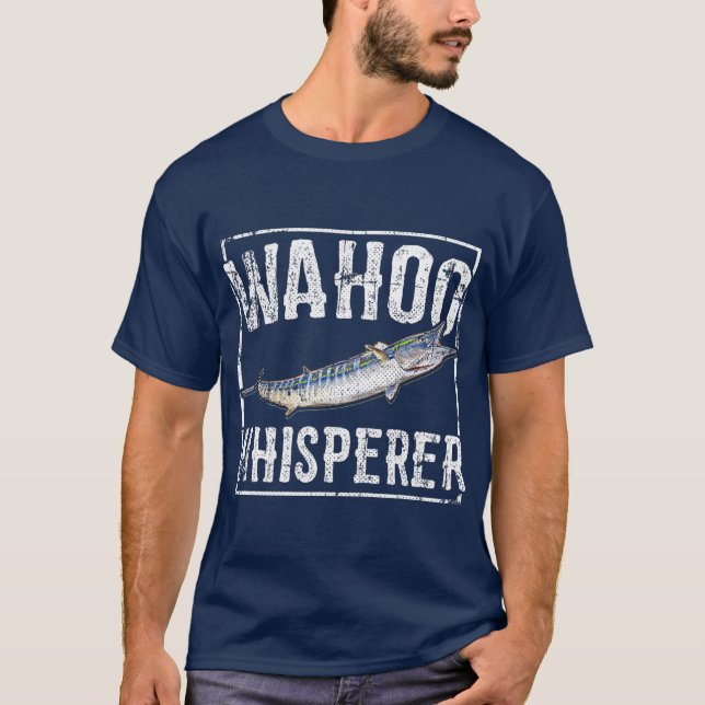 Wahoo Whisperer Tiefseefischerei T-Shirt (Vorderseite)