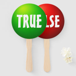 Wahr Falsch Quiz Spiel Paddle Schild Fächer