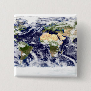 Wahr-Farbebild der gesamten Erde Button