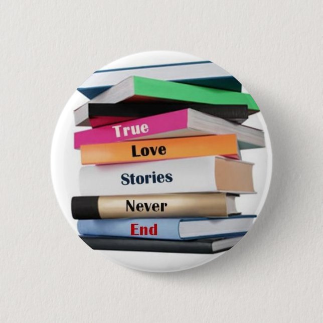 Wahr-Liebe-Geschichte-nieendeknopf Button (Vorderseite)