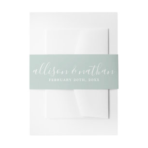 Wahre Einfachheit 1 Hochzeit von Bride Groom Sea G Einladungsbanderole