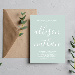 Wahre Einfachheit 1 Minimalistische Hochzeit aus M Einladung