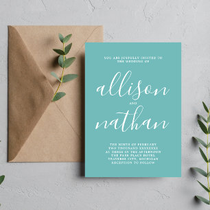 Wahre Einfachheit 1 Minimalistische Hochzeit in de Einladung