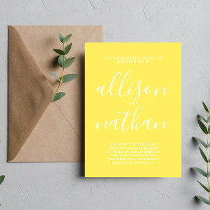 Wahre Einfachheit 1 Minimalistische Hochzeit mit S Einladung
