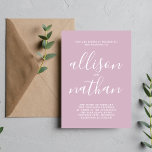 Wahre Einfachheit 1 Wisteria Script Minimal Weddin Einladung<br><div class="desc">Diese einfache und wunderschöne Hochzeitseinladung ist perfekt für den Minimalisten in uns allen! Bitte kontaktieren Sie mich,  wenn Sie Hilfe bei der Anpassung des Textes dieser Hochzeitseinladung wünschen.</div>