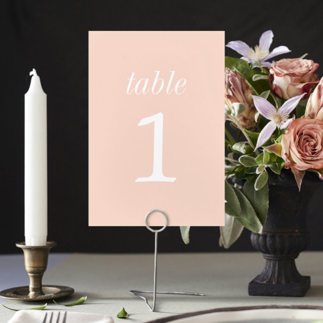 Wahre Einfachheit 2 Blush Wedding Tischnummer (Von Creator hochgeladen)
