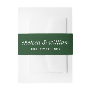Wahre Einfachheit 2 Braut Groom Evergreen Wedding Einladungsbanderole