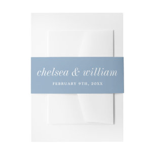 Wahre Einfachheit 2 Bride Groom Glacier Blue Weddi Einladungsbanderole