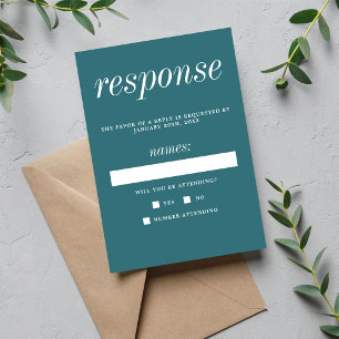Wahre Einfachheit 2 Minimalistische Hochzeit im Go RSVP Karte