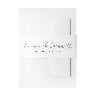 Wahre Einfachheit 3 Braut und Groom Wedding Einladungsbanderole