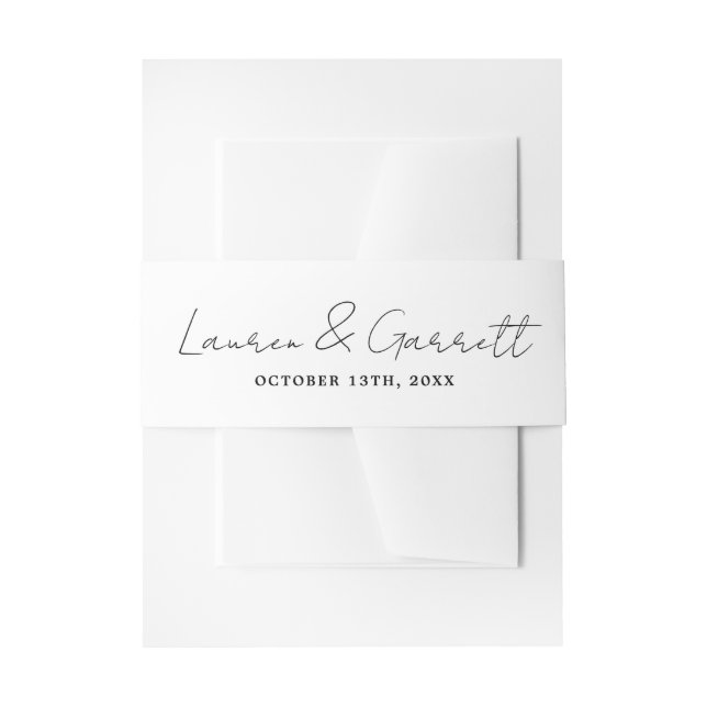 Wahre Einfachheit 3 Braut und Groom Wedding Einladungsbanderole (Vorderseite Beispiel)