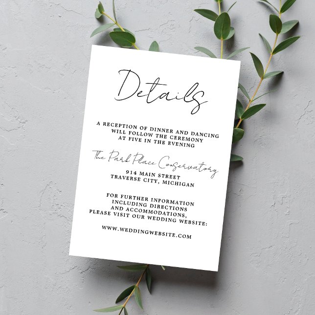 Wahre Einfachheit 3 Script Einfache Minimalistisch Begleitkarte (Von Creator hochgeladen)