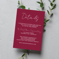 Wahre Einfachheit 3 Script Minimal Claret Wedding