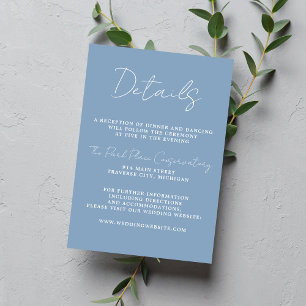 Wahre Einfachheit 3 Script Minimal Glacier Wedding Begleitkarte