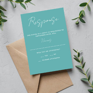 Wahre Einfachheit 3 Script Minimale karibische Hoc RSVP Karte
