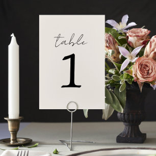 Wahre Einfachheit 3 Tischnummer für Hochzeiten