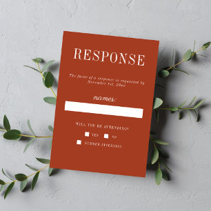 Wahre Einfachheit 6 Minimalistische Hochzeit RSVP Karte