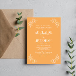 Wahre Einfachheit 6 Sorbet Blumenhochzeit Einladung