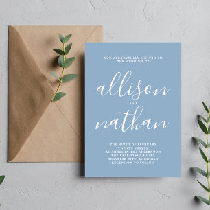 Wahre Einfachheit Glacier Minimalistische Hochzeit Einladung