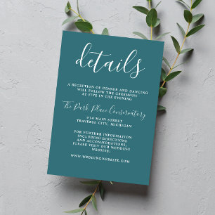 Wahre Einfachheit Gulfstream Aquamarine Minimalist Begleitkarte