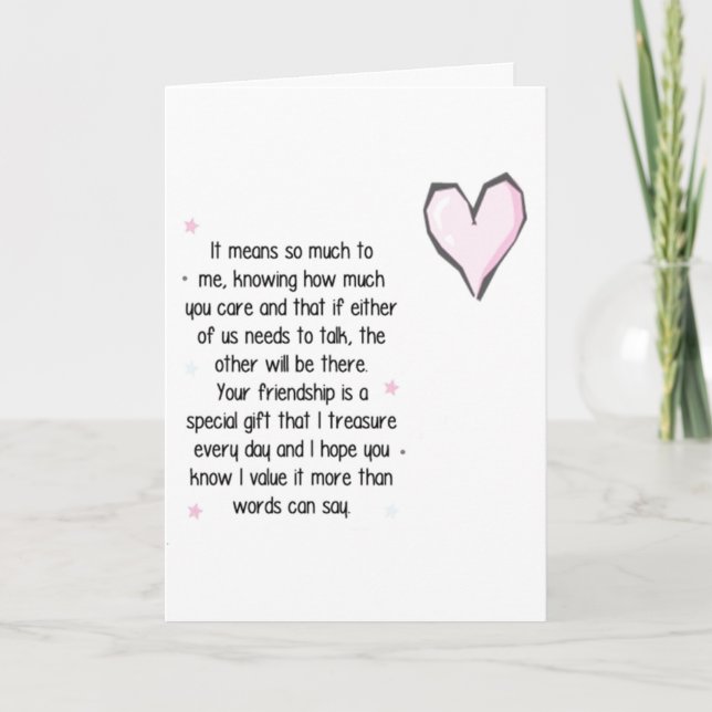 WAHRE FREUNDSCHAFT ***GLÜCKLICHER GEBURTSTAG*** KARTE (Vorderseite)