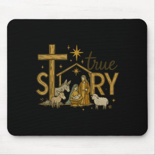 Wahre Geschichte der Geburt Christi Weihnachten Je Mousepad