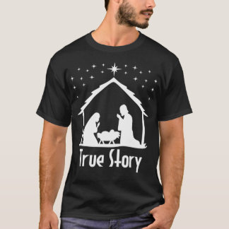 Wahre Geschichte Jesu Geburt Weihnachtsgeburt T-Shirt