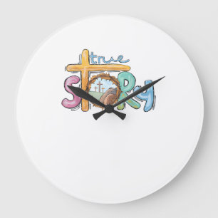 Wahre Geschichte Kreuz Jesus Ostertag Christen Er  Große Wanduhr