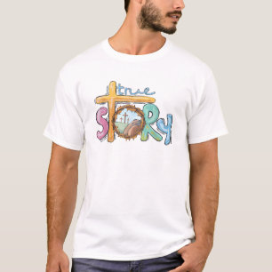 Wahre Geschichte Kreuz Jesus Ostertag Christen Er T-Shirt