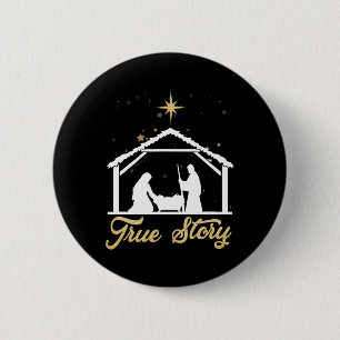 Wahre Geschichte Religiös Byby Jessus Button