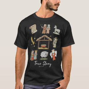 Wahre Geschichte Weihnachten Geburt Christi Glaube T-Shirt