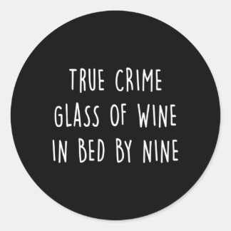 Wahre Krimgläser Wein im Bett von neun Runder Aufkleber